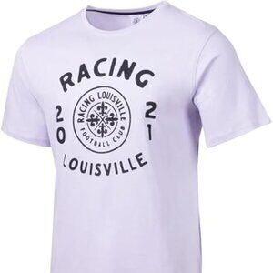 Women's Racing Louisville Soccer Football Club Short Sleeve Lavender T-shirt Med